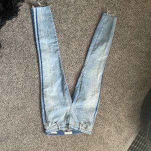Pacsun light wash, blue strip down side jeans